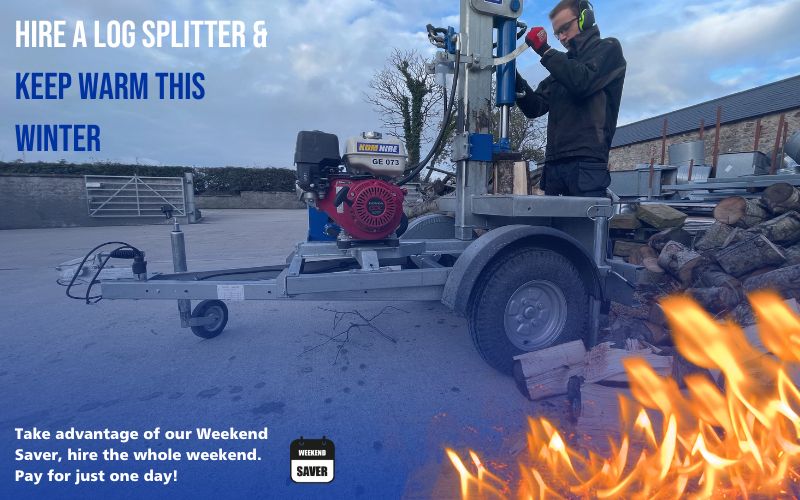 Wood splitter hire on sale near me